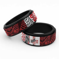 Malo e lelei Tonga Spinner Ring Ngatu Tokelau Feletoa Fata Traditional Polynesian Pattern - Polynesian Pride
