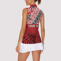 Malo e lelei Tonga Women Sleeveless Polo Shirt Ngatu Tokelau Feletoa Fata Traditional Polynesian Pattern