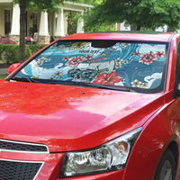 Hawaii Santa Skeleton Surfing Personalized Auto Sun Shade Mele Kalikimaka i Iulai!