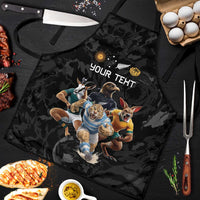 Custom Rugby Southern Hemisphere Apron Argentina AUNZ South Africa Mascot Black - Polynesian Pride