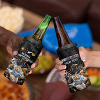 Custom Rugby Southern Hemisphere 4 in 1 Can Cooler Tumbler Argentina AUNZ South Africa Mascot Black - Polynesian Pride