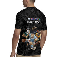 Custom Rugby Southern Hemisphere Rugby Jersey Argentina AUNZ South Africa Mascot Black - Polynesian Pride