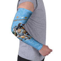 Custom Rugby Southern Hemisphere Arm Sleeves Argentina AUNZ South Africa Mascot Blue LT9 - Polynesian Pride