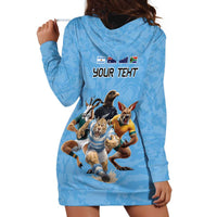 Custom Rugby Southern Hemisphere Hoodie Dress Argentina AUNZ South Africa Mascot Blue - Polynesian Pride