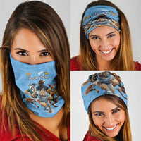 Custom Rugby Southern Hemisphere Neck Gaiter Argentina AUNZ South Africa Mascot Blue - Polynesian Pride
