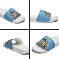 Custom Rugby Southern Hemisphere Slide Sandals Argentina AUNZ South Africa Mascot Blue - Polynesian Pride