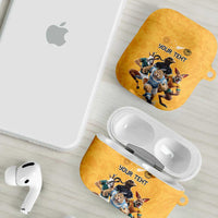 Custom Rugby Southern Hemisphere AirPods Case Argentina AUNZ South Africa Mascot Gold - Polynesian Pride