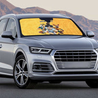 Custom Rugby Southern Hemisphere Auto Sun Shade Argentina AUNZ South Africa Mascot Gold - Polynesian Pride