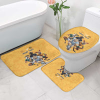 Custom Rugby Southern Hemisphere Bathroom Set Argentina AUNZ South Africa Mascot Gold - Polynesian Pride