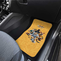 Custom Rugby Southern Hemisphere Car Mats Argentina AUNZ South Africa Mascot Gold - Polynesian Pride
