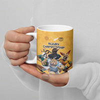 Custom Rugby Southern Hemisphere Ceramic Mug Argentina AUNZ South Africa Mascot Gold LT9 - Polynesian Pride