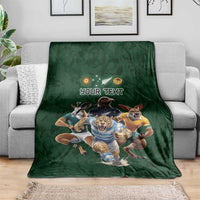 Custom Rugby Southern Hemisphere Blanket Argentina AUNZ South Africa Mascot Green LT9 - Polynesian Pride