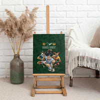 Custom Rugby Southern Hemisphere Canvas Wall Art Argentina AUNZ South Africa Mascot Green LT9 - Polynesian Pride