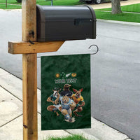 Custom Rugby Southern Hemisphere Garden Flag Argentina AUNZ South Africa Mascot Green - Polynesian Pride