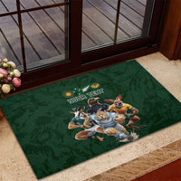 Custom Rugby Southern Hemisphere Rubber Doormat Argentina AUNZ South Africa Mascot Green - Polynesian Pride