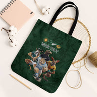 Custom Rugby Southern Hemisphere Tote Bag Argentina AUNZ South Africa Mascot Green - Polynesian Pride