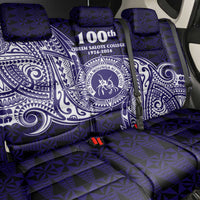 Tonga Queen Salote College 100th Years Back Car Seat Cover Est 1926 Tongan Ngatu Tapa - Polynesian Pride