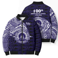 Tonga Queen Salote College 100th Years Bomber Puffer Jacket Est 1926 Tongan Ngatu Tapa - Polynesian Pride