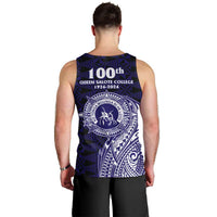Tonga Queen Salote College 100th Years Men Tank Top Est 1926 Tongan Ngatu Tapa - Polynesian Pride