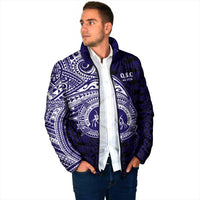 Tonga Queen Salote College 100th Years Padded Jacket Est 1926 Tongan Ngatu Tapa - Polynesian Pride