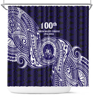 Tonga Queen Salote College 100th Years Shower Curtain Est 1926 Tongan Ngatu Tapa - Polynesian Pride