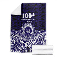 Tonga Queen Salote College 100th Years Blanket Blue Tonga Kupesi Uniquely Pacific Art - Polynesian Pride