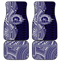 Tonga Queen Salote College 100th Years Car Mats Blue Tonga Kupesi Uniquely Pacific Art - Polynesian Pride