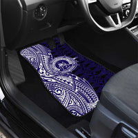 Tonga Queen Salote College 100th Years Car Mats Blue Tonga Kupesi Uniquely Pacific Art - Polynesian Pride