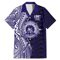 Tonga Queen Salote College 100th Years Family Matching Mermaid Dress and Hawaiian Shirt Blue Tonga Kupesi Uniquely Pacific Art - Polynesian Pride