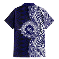 Tonga Queen Salote College 100th Years Family Matching Mermaid Dress and Hawaiian Shirt Blue Tonga Kupesi Uniquely Pacific Art - Polynesian Pride