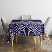 Tonga Queen Salote College 100th Years Tablecloth Blue Tonga Kupesi Uniquely Pacific Art - Polynesian Pride