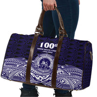 Tonga Queen Salote College 100th Years Travel Bag Blue Tonga Kupesi Uniquely Pacific Art - Polynesian Pride