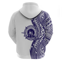 Tonga Queen Salote College 100th Years Hoodie White Tonga Kupesi Uniquely Pacific Art - Polynesian Pride