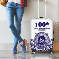 Tonga Queen Salote College 100th Years Luggage Cover White Tonga Kupesi Uniquely Pacific Art - Polynesian Pride