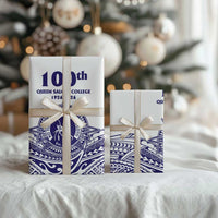 Tonga Queen Salote College 100th Years Wrapping Paper White Tonga Kupesi Uniquely Pacific Art - Polynesian Pride
