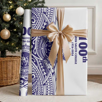 Tonga Queen Salote College 100th Years Wrapping Paper White Tonga Kupesi Uniquely Pacific Art - Polynesian Pride