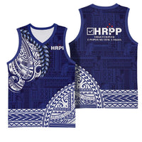 Samoa HRPP Basketball Jersey Samoan Motif Patterns - Polynesian Pride