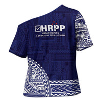 Samoa HRPP Cross Shoulder Shirt Samoan Motif Patterns - Polynesian Pride
