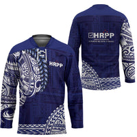 Samoa HRPP Hockey Jersey Samoan Motif Patterns - Polynesian Pride
