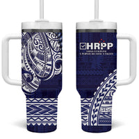 Samoa HRPP Tumbler With Handle Samoan Motif Patterns - Polynesian Pride