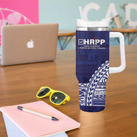 Samoa HRPP Tumbler With Handle Samoan Motif Patterns - Polynesian Pride