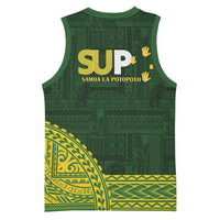 Samoa SUP Basketball Jersey Samoan Motif Patterns - Polynesian Pride