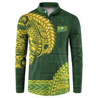 Samoa SUP Button Sweatshirt Samoan Motif Patterns - Polynesian Pride