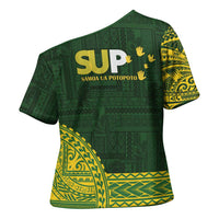 Samoa SUP Cross Shoulder Shirt Samoan Motif Patterns - Polynesian Pride