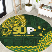 Samoa SUP Round Carpet Samoan Motif Patterns - Polynesian Pride