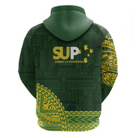 Samoa SUP Zip Hoodie Samoan Motif Patterns - Polynesian Pride