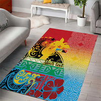 Personalised Torba PNG Day Area Rug Oro Tapa Pattern - Polynesian Pride