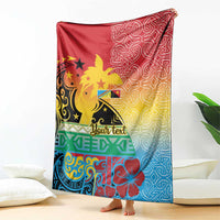 Personalised Torba PNG Day Blanket Oro Tapa Pattern - Polynesian Pride