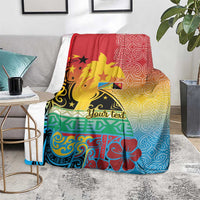 Personalised Torba PNG Day Blanket Oro Tapa Pattern - Polynesian Pride