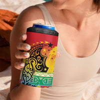 Personalised Torba PNG Day 4 in 1 Can Cooler Tumbler Oro Tapa Pattern - Polynesian Pride